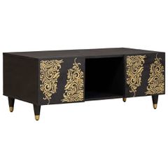 Τραπεζάκι σαλονιού Μαύρο 100 x 54 x 40 εκ Στερεό ξύλο μάνγκο 4018820