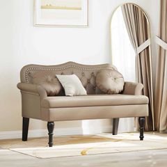 Καναπές Chesterfield με μαξιλάρι Καπουτσίνο 120,5 x 65 x 75 εκ. 42019283