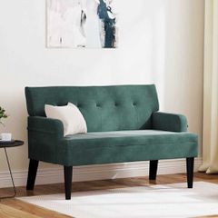 Καναπές Chesterfield Σκούρο Πράσινο 112 x 65,5 x 75 εκ. Βελούδο 42019288