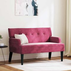 Καναπές Chesterfield Κόκκινο 112 x 65,5 x 75 εκ. Βελούδο 42019290