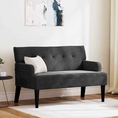 Καναπές Chesterfield Μαύρο 112 x 65,5 x 75 εκ. Βελούδο 42019291