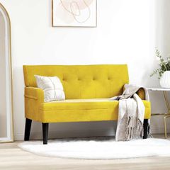 Καναπές Chesterfield Κίτρινο 112 x 65,5 x 75 εκ. Βελούδο 42019292