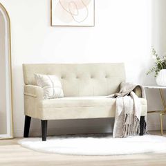 Καναπές Chesterfield Κρεμ 112 x 65,5 x 75 εκ. Βελούδο 42019293