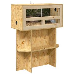Βάση Terrarium με ράφι Καφέ 60 x 30 x 50 εκ. OSB 876741-thumb-2