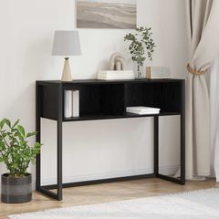 End Table Μαύρη Οξυά 100 x 36 x 75 εκ. Επεξεργασμένο ξύλο 886690