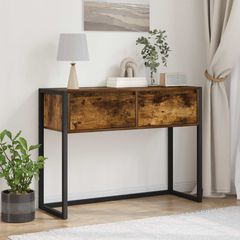 End Table Καπνιστό Δρύς 100 x 36 x 75 εκ. Επεξεργασμένο ξύλο 886698