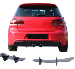 ΠΙΣΩ ΣΠΟΙΛΕΡ Diffuser VW Golf VI (6) 08-13 R Piano Black