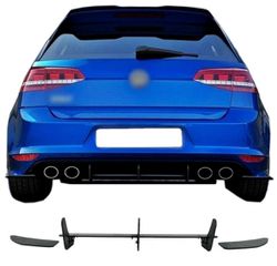 ΠΙΣΩ ΣΠΟΙΛΕΡ Diffuser VW Golf VII (7) Piano Black Side Splitters 13-17