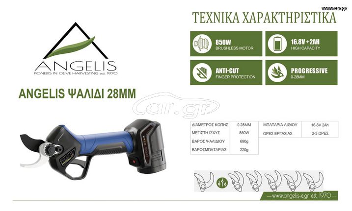 Ψαλίδι Μπαταρίας angelis PRU28