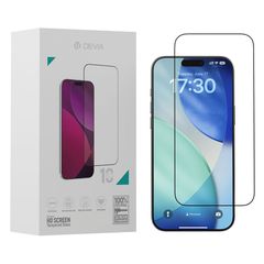 Tempered Glass Full Face HD Devia Apple iPhone 17 Pro Max Star Μαύρο (10 τεμ.)