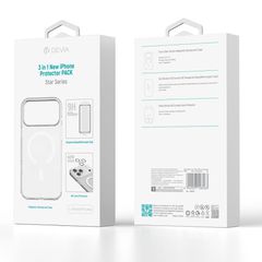 Θήκη TPU & PC Shock Proof Devia Magnetic & Tempered Glass & Camera Cover Apple iPhone 17 Pro Max Star Pack Διάφανο