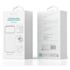 Φορτιστής Ταξιδίου Ταχείας Φόρτισης Devia PD 30W & Θήκη ShockProof & Tempered Glass & Camera Cover Apple iPhone 17 Pro Max Pack Λευκό