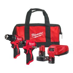 MILWAUKEE M12 BLPP2B-422B BRUSHLESS POWERPACK STARTER ΣΕΤ ΚΡΟΥΣΤΙΚΟ ΔΡΑΠΑΝΟΚΑΤΣΑΒΙΔΟ + ΠΑΛΜΙΚΟ ΚΑΤΣΑΒΙΔΙ 1/4'' HEX ( 4933500425 )
