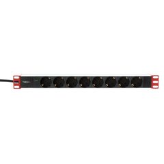 Techly I-CASE STRIP-81UDIT πολύπριζο Rack 19 "Power Strip 8 Outlets Schuko Plug