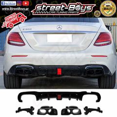 SPOILER [BRABUS TYPE] ΔΙΑΧΥΤΗΣ ΠΙΣΩ ΠΡΟΦΥΛΑΚΤΗΡΑ ΜΕ ΜΑΥΡΕΣ ΜΠΟΥΚΕΣ MERCEDES BENZ W213 AMG | Street Boys - Car Tuning Shop |