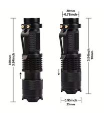 Φακός Led UV μπλε 10cm με Κλιπ Ειδικός για ψάρεμα-thumb-1