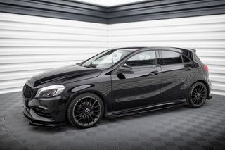 Street Pro Πλευρικοί Skirts Diffusers + Flaps Mercedes-Benz A AMG-Line W176 Facelift-thumb-1