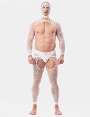 Barcode Berlin Harness with Mesh Sleeves Poggio White-thumb-4