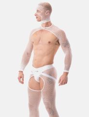 Barcode Berlin Harness with Mesh Sleeves Poggio White-thumb-2