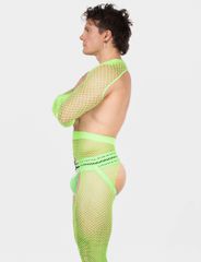 Barcode Berlin Fishnet Sleeves Poggio Neongreen