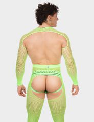 Barcode Berlin Fishnet Sleeves Poggio Neongreen-thumb-2