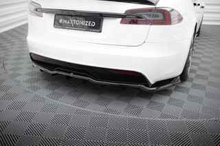Πίσω Splitter (με κάθετες ράβδους) V.1 Tesla Model S Plaid Mk1 Facelift
