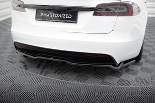 Πίσω Splitter (με κάθετους στύλους) V.2 Tesla Model S Plaid Mk1 Facelift