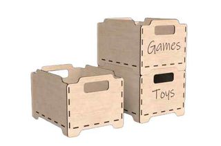 Intra Plywood HandyBox – Ξύλινο Κουτί Οργάνωσης με Λαβές (4mm) 49x89x44 cm Box25-01023