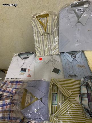 Ανδρικά πουκάμισα καινούργια, πακέτο 34 τεμαχίων, πολύχρωμα