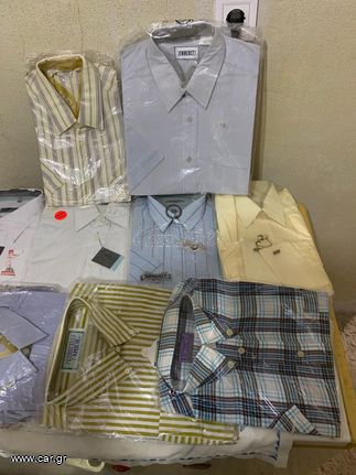 Ανδρικά πουκάμισα καινούργια, πακέτο 34 τεμαχίων, πολύχρωμα-thumb-1