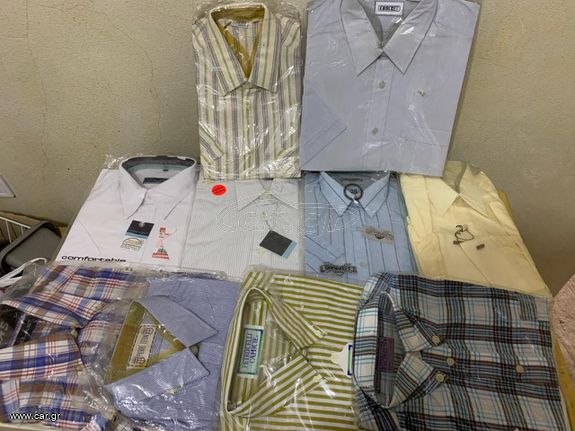 Ανδρικά πουκάμισα καινούργια, πακέτο 34 τεμαχίων, πολύχρωμα-thumb-2