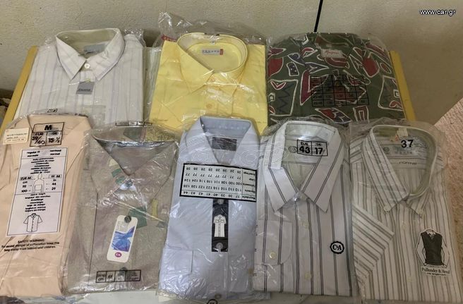 Ανδρικά πουκάμισα καινούργια, πακέτο 34 τεμαχίων, πολύχρωμα-thumb-3