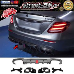 SPOILER [BRABUS TYPE] ΔΙΑΧΥΤΗΣ ΠΙΣΩ ΠΡΟΦΥΛΑΚΤΗΡΑ CARBON LOOK ΜΕ ΜΑΥΡΕΣ ΜΠΟΥΚΕΣ MERCEDES BENZ W213 AMG | Street Boys - Car Tuning Shop |
