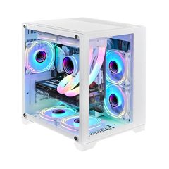 1STPLAYER MV5 Gaming Midi Tower Κουτί Υπολογιστή με Πλαϊνό Παράθυρο Λευκό