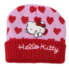 Hello Kitty winter set snood hat gloves-thumb-1