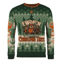Star Wars Christmas Sweater Ewok'n around the Christmas Tree Size M