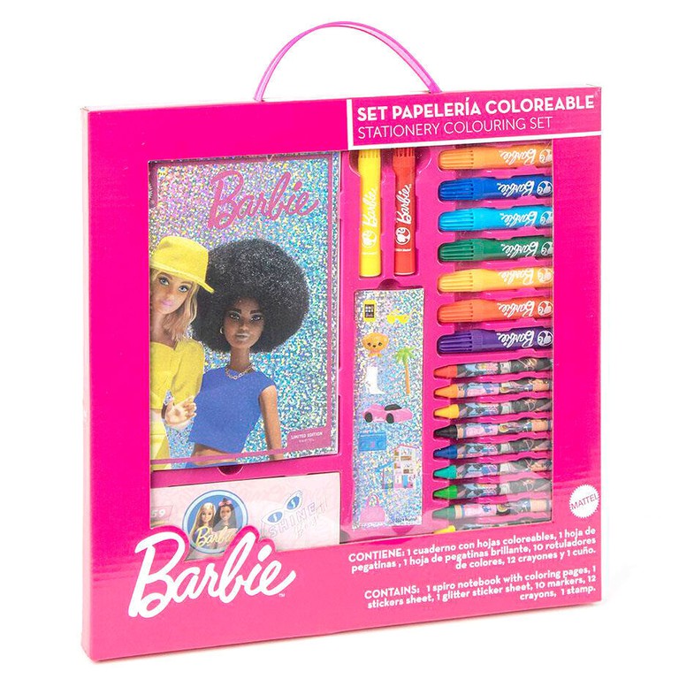 Barbie colouring stationery set