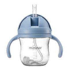 mininor Global - Straw Bottle Tritan 220ml - Nordic Sky Blue (14243) / Baby and Children