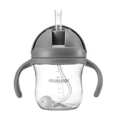 Mininor Global - Straw Bottle Tritan 220ml Grey Seal (14241) / Baby and Children