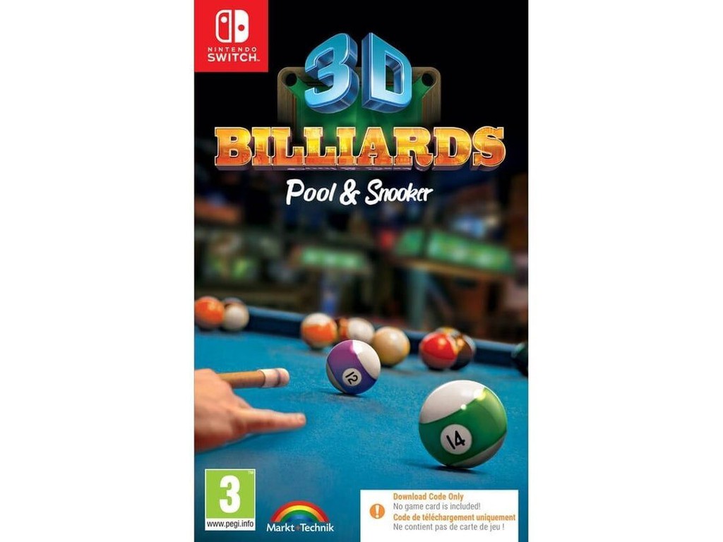 3D Billiards: Pool and Snooker (Code in Box) / Nintendo Switch