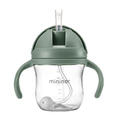 Mininor Global - Straw Bottle Tritan 220ml - Willow Green (14244) / Baby and Children