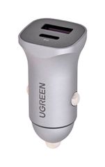 Ugreen USB Type-C / USB 24W Power Delivery Quick Charge car charger, grey (30780)