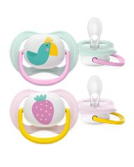 Philips Avent - Ultra air soother, 0-6 m, Light green/light red / Baby and Children