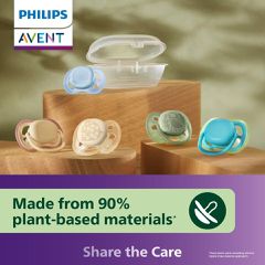 Philips Avent - Ultra soft soother, 18+m, lyserød/orange / Baby and Children