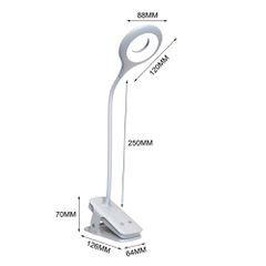 Mini Wozinsky Wireless LED Reading Lamp with Clip + USB-C Cable - White-thumb-1