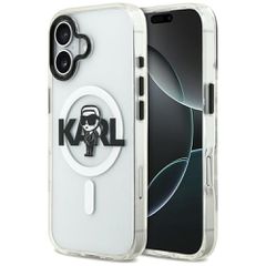 Karl Lagerfeld IML Karl Sketch Logo MagSafe Case for iPhone 17 - Transparent