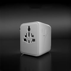 SBS Travel Adapter 2xUSB-C 1xUSB-A Universal - White-thumb-3