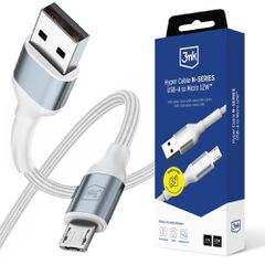 3mk Hyper Cable N-SERIES USB-A / MicroUSB 1m 5V/2.4A 12W / white