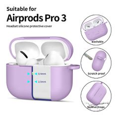 Tech-Protect Silicone Hook Case for AirPods Pro - Purple-thumb-3