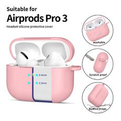 Tech-Protect Silicone Hook Case for AirPods Pro - Pink-thumb-3